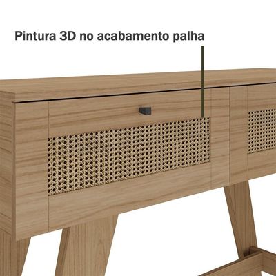 Aparador 2 Portas 110 Cm Sala Estar 4637 Carvalho Arly Carvalho