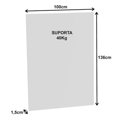 Painel Para Escritório 100x136cm Tv Até 37'' Pa2916 Branco