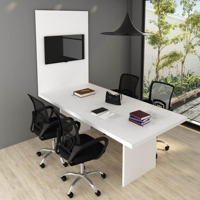 Painel Para Escritório 100x136cm Tv Até 37'' Pa2916 Branco