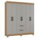 Guarda Roupa Casal Tóquio 6 Portas Damasco Off White - Poquema