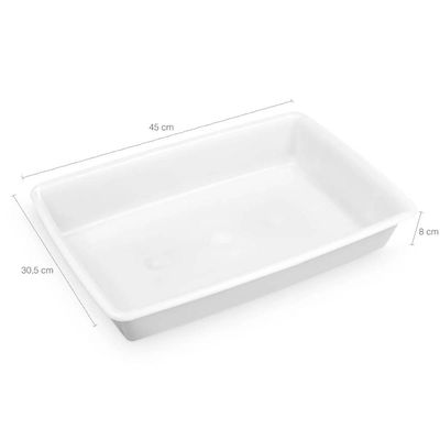 Bandeja de Plástico Retangular 7L Bacia Grande para Cozinha Restaurante Açougue Plasvale