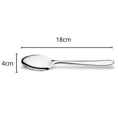Jogo 1 2Facas 20cm e 12 Colheres 18cm Inox Siena Brinox Mesa Posta Jantar Almoço