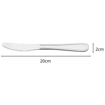 Jogo 1 2Facas 20cm e 12 Colheres 18cm Inox Siena Brinox Mesa Posta Jantar Almoço