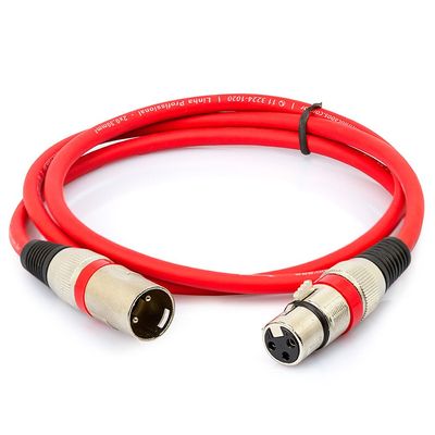 Cabo Canon Macho x Fêmea Balanceado Vermelho - 2 Metros