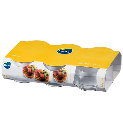 Conjunto para Sobremesa Nadir Lights em Vidro 6 Peças Transparente