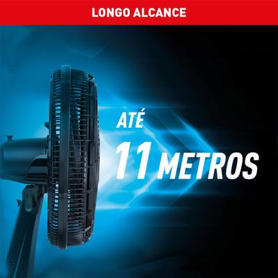 VENT. DE MESA ARNO X-TREME 7, 40 CM 7 PÁS 150W VE70 127V Preto com Azul / 127V