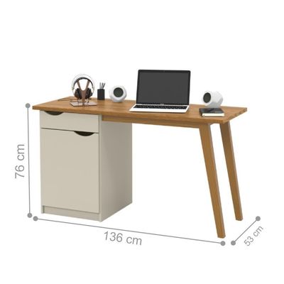 Escrivaninha Vincent Off White/cumarú