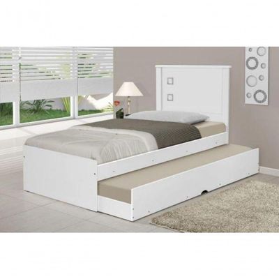 Cama Bibox Solteiro Barcelona - Branco