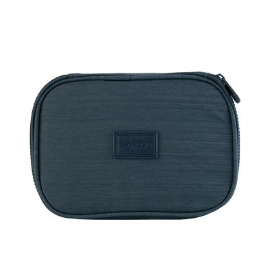 Estojo Escolar Feminino Crinkle Chic Azul Escuro U / Preto