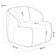 Poltrona Decorativa Orgânica Giratória Living Barolo L06 Bouclê Off White