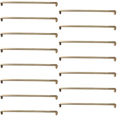 15 Puxadores 358mm Alça Dourado para Móveis Gavetas Armários Guarda-Roupas Torralba Piauí