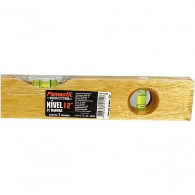 Nível De Madeira 12 31cm Famastil