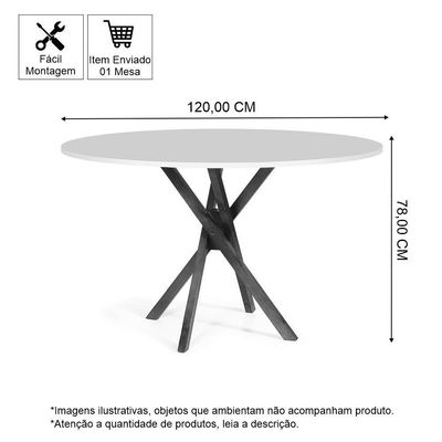 Mesa De Jantar Redonda 6 Lugares  - Straub Web