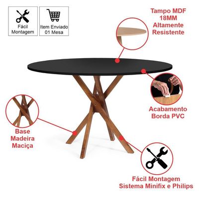 Mesa De Jantar Redonda 6 Lugares  - Straub Web