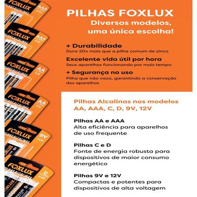 Kit 10 Pilha Alcalina 12v A23 Foxlux