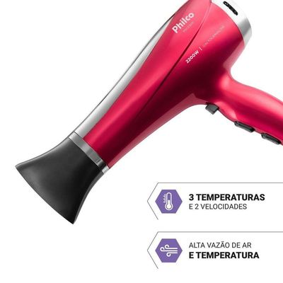 Secador de Cabelos Philco Bivolt 2200W  Motor DC Bivolt