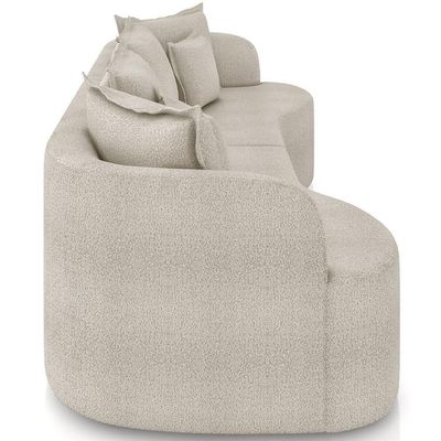 Sofá 4 Lugares Orgânico Living 270cm Ekos K01 Bouclê Bege - Lyam Decor