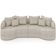 Sofá 4 Lugares Orgânico Living 270cm Ekos K01 Bouclê Bege - Lyam Decor
