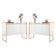Buffet Industrial 3 Portas Branco Cobre Conjunto 2 Unidades