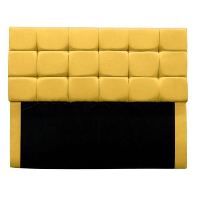 Cabeceira Cama Box Queen 160 Cm Bianca Suede Amarelo