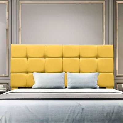 Cabeceira Cama Box Queen 160 Cm Bianca Suede Amarelo