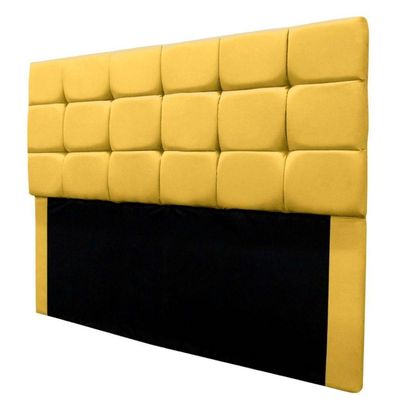 Cabeceira Cama Box Queen 160 Cm Bianca Suede Amarelo