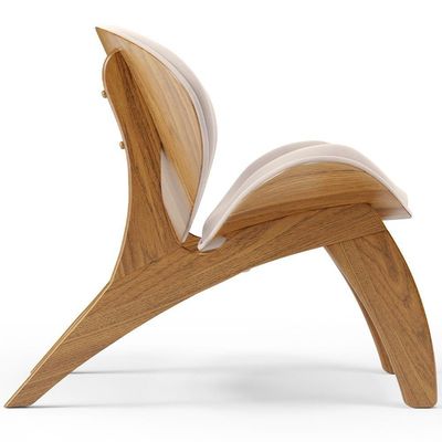 Kit 2 Poltronas Decorativa Orgânica Sala Living Kadosh L02 Suede Bege