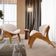 Kit 2 Poltronas Decorativa Orgânica Sala Living Kadosh L02 Suede Bege