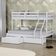 Beliche Com Cama Casal Eco Com 02 Gavetas Madeira Maciça Branco Mobilistore
