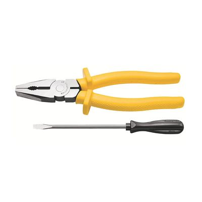 Kit Alicate 8 e Chave Fenda 1/8x3 Tramontina Amarelo