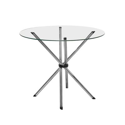 Mesa de Jantar Aço Nobre Leticia Plus com Tampo Kanon e 4 Cadeiras Iris Revestidas em Courino Preto