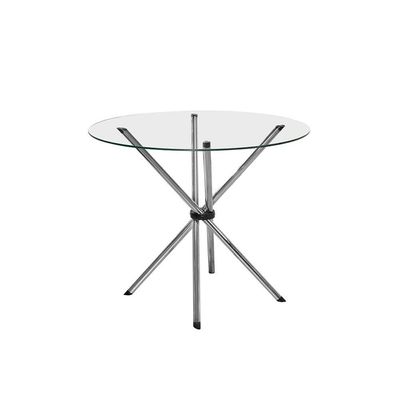Mesa de Jantar Aço Nobre Leticia Plus com Tampo Kanon e 4 Cadeiras Liz Estofadas Revestidas em Suede Preto