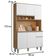 Kit De Cozinha Marcia 105cm Compacta 6 Portas Amêndoa/Branco