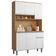 Kit De Cozinha Marcia 105cm Compacta 6 Portas Amêndoa/Branco