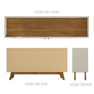 Balcão 4 Portas E Gaveta Revolution Off White Cinamomo