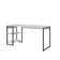 Mesa C/estante Baixa 150x64x75cm Com 02 Prateleiras Branco Chess / Est.preta