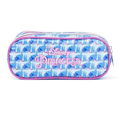 Estojo Escolar Feminino Cinderela Azul U / Azul