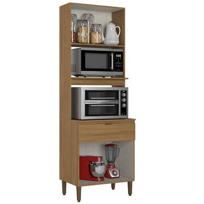 Torre Quente 70 cm 3 Portas 1 Gaveta THB Leticia Naturale