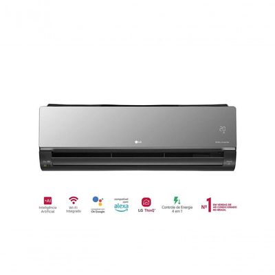 Ar Condicionado LG Dual Inverter Voice +AI Artcool UV Nano 18.000 BTUs Quente-Frio 220V