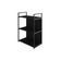Estante C/03 Prateleiras 84x60x33cm C/fundo Yon Preto Tx/est.preta Preto Tx/est.preta