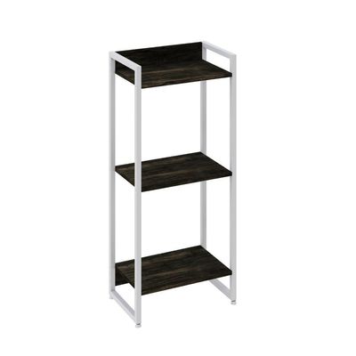 Estante Dynamica 45x30x104cm C/03 Prateleiras Carvalho Dark / Est.branca Carvalho Dark / Est.branca