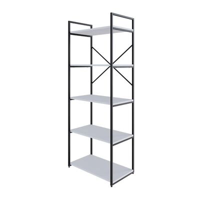 Estante C/05 Prateleiras 152x60x33cm Yon Branco Tx/est.preta Branco Tx/est.preta
