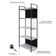 Estante C/05 Prateleiras 152x60x33cm C/fundo Yon Branco Tx/est.preta Branco Tx/est.preta