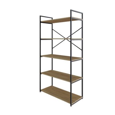 Estante C/05 Prateleiras 152x80x33cm Yon Vermont Oak/est.preta Vermont Oak/est.preta