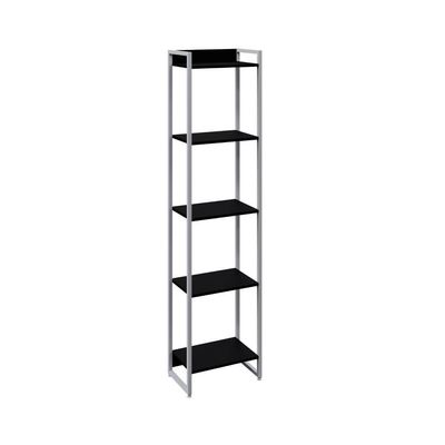 Estante Dynamica 45x30x187cm C/05 Prateleiras Preto ônix / Est.branca Preto ônix / Est.branca