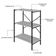 Estante C/03 Prateleiras 84x60x33cm Tub Tueh863 Snow - Est.preta Snow / Est.preta
