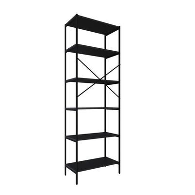 Estante C/06 Prateleiras 186x60x33cm Tub Tueh1866 Preto ônix - Est.preta Preto ônix / Est.preta