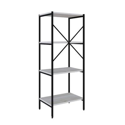 Estante C/04 Prateleiras 118x45x33cm Tub Tueh1144 Snow - Est.preta Snow / Est.preta