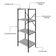 Estante C/04 Prateleiras 118x45x33cm Tub Tueh1144 Snow - Est.preta Snow / Est.preta