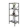 Estante C/04 Prateleiras 118x45x33cm Tub Tueh1144 Snow - Est.preta Snow / Est.preta
